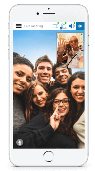 Free video chat app with group of friends on video