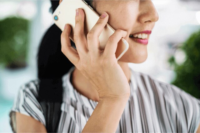 Woman talking on a cell phone