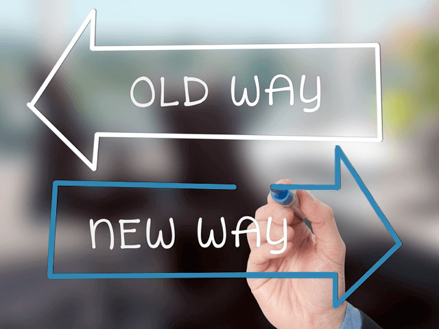 old way new way arrow