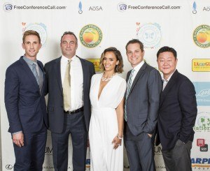 FreeConferenceCall.com team with Jessica Alba