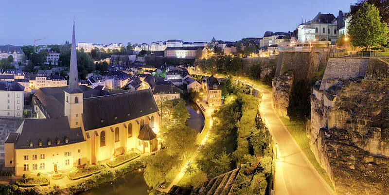 Luxemburg at night time